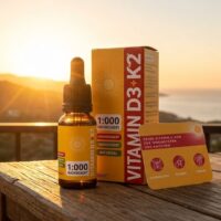 SonnVita Vitamin D3 + K2 Tropfen im Sonnenlicht