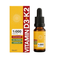 SonnVita Vitamin D3 + K2 Tropfen 10 ml – Flasche und Verpackung
