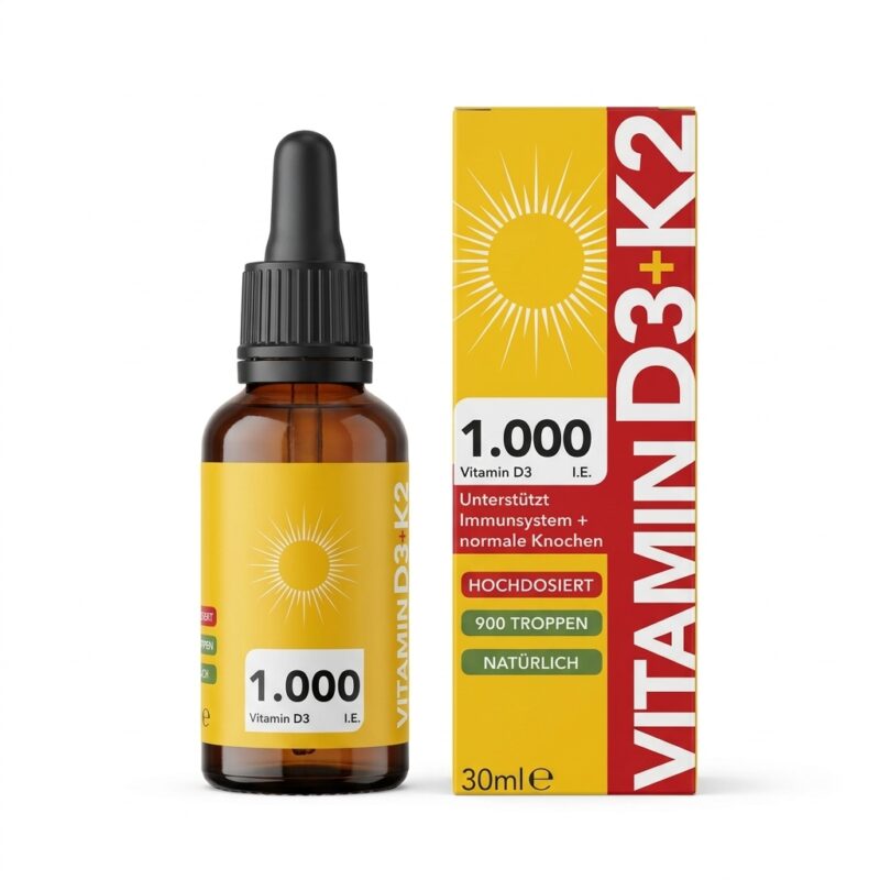 Vitamin D3 K2 Tropfen 1.000 I.E. vegan – 30 ml