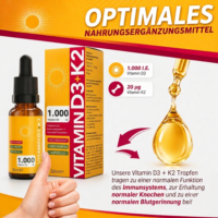 SOS-Apo Vitamin D3 K2 Tropfen 1000 I.E. mit Vitamin K2 MK-7